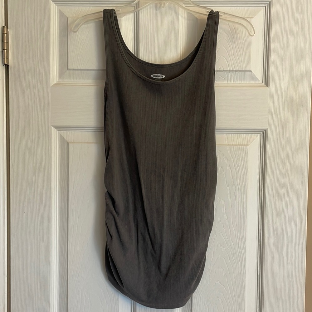 Gray maternity tank top